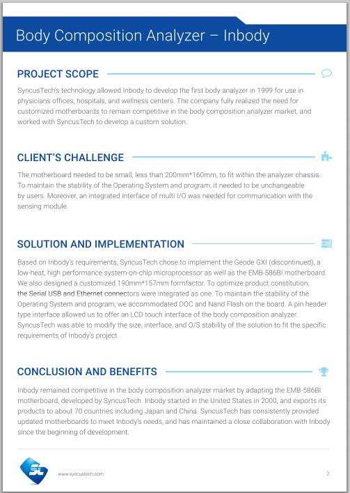 SyncusTech Inbody Case Study